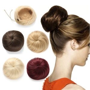 SYNTHETIC HAIR BUN EXTENSION DONUT HAIRPIECE